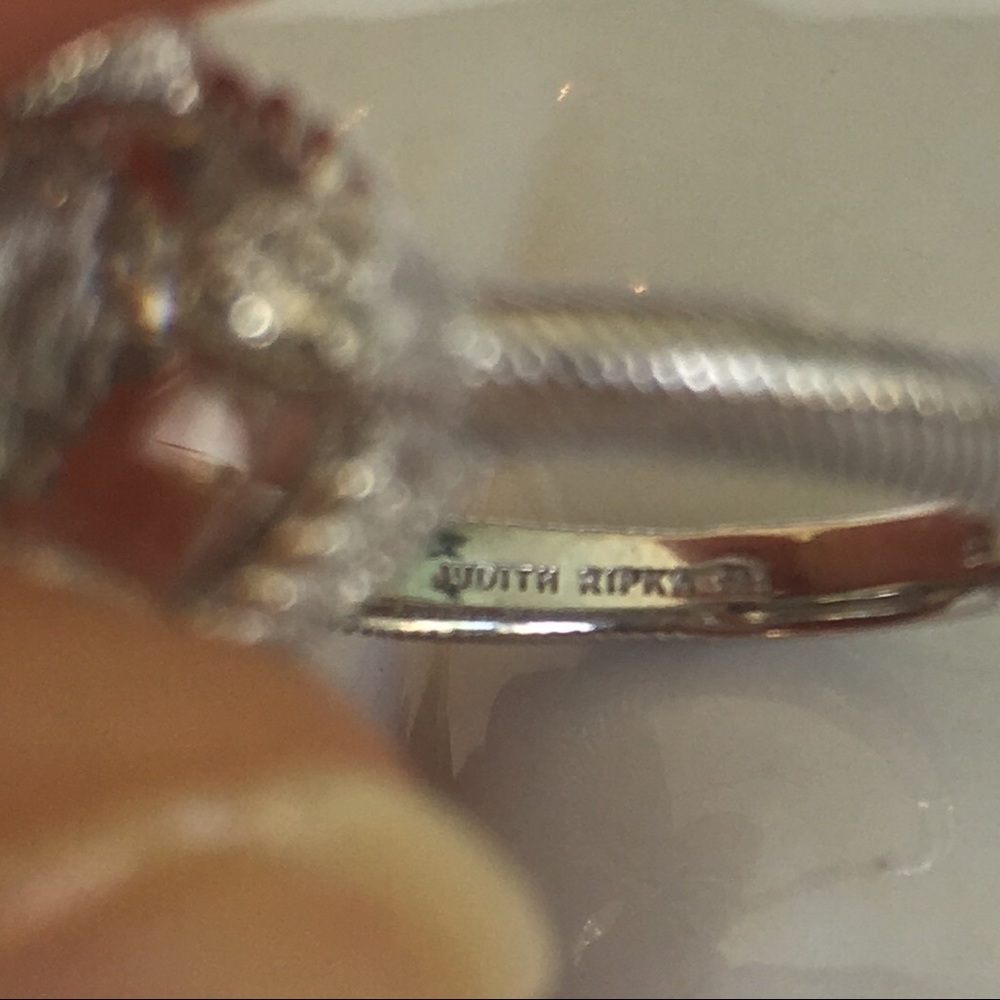 NWT Judith Ripka Sterling Silver, White Topaz Ring - Picture 5 of 7